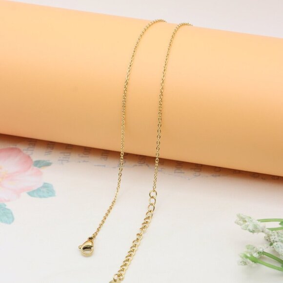 Yellow Gold Heart Pendant Necklace with Adjustable Chain, XPNL0358 - Picture 11 of 13